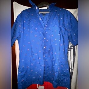 Turtle Pattern Button Down Shirt